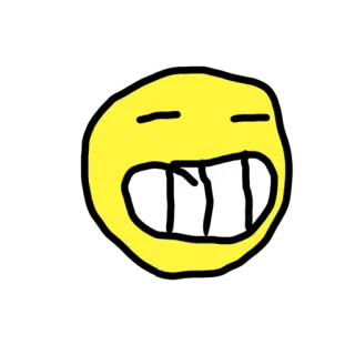 😁 smiley, wajah, kuning, kartun telegram sticker