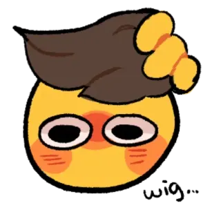 😳 Emoji, Karakter, Seni digital, Ekspresi, Lucu, Kartun telegram sticker