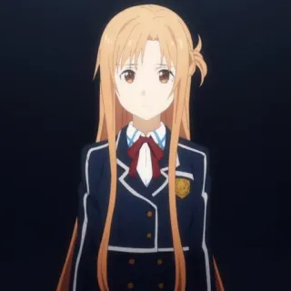 🥰 Asuna Yuuki Sword Art Online Аниме, Девушка, Школьная форма, Асуна, Юки, Sword Art Online telegram sticker