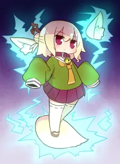 👽 Anime, Chibi, Kawaii, Fofo, Personagem, Arte, Ilustração, Arte digital telegram sticker