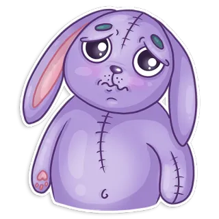 🥺 грустный, милый, кролик, животное, стикер whatsapp sticker
