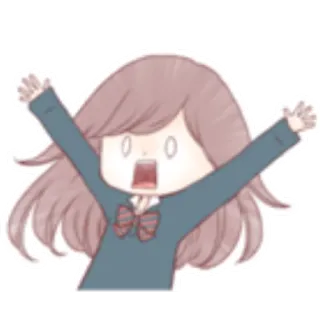 ✨ anime, ragazza, eccitata, esultante, cartone animato, kawaii telegram sticker