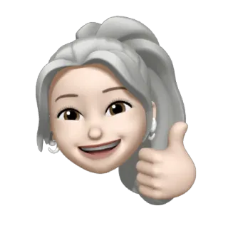 💍 emoji, thumbs up, avatar, woman, approval, positive telegram sticker