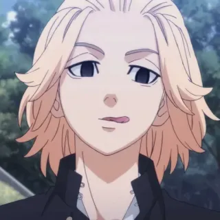 ✨ Mikey Tokyo Revengers anime, manga, blonde hair, character, tokyo revengers whatsapp sticker