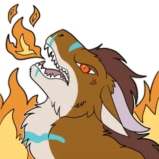 🔥 Furry, Monster, Api, Naga, Binatang telegram sticker