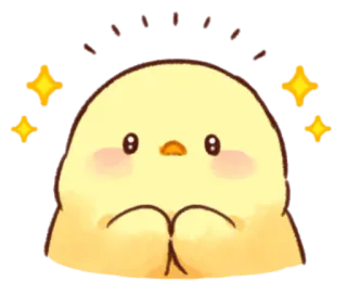 😍 милый, каваи, очаровательный, цыпленок, блестки, эмодзи telegram sticker