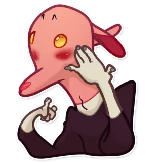 😳 Alieno, Cartone animato, Adesivo, Creatura, Divertente, Personaggio telegram sticker