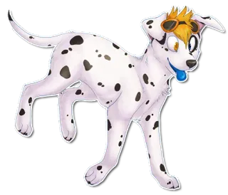 😜 собака, далматинец, животное, мультфильм, питомец, милый telegram sticker