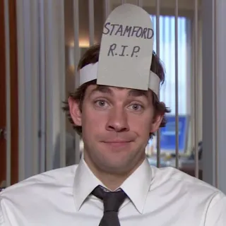 😌 Jim Halpert The Office STAMFORD
R.I.P. drôle, télé, comédie, bureau, rip, stamford, halpert telegram sticker