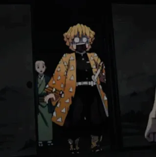 🥔 Zenitsu Agatsuma Demon Slayer Anime, Demon Slayer, Zenitsu, Charakter, Lustig, Gelb whatsapp sticker