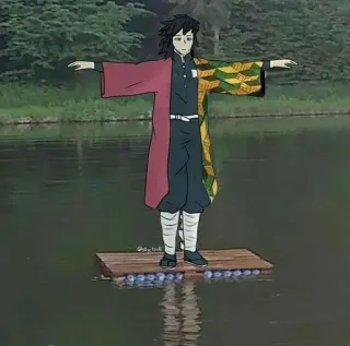 🧬 Giyu Tomioka Demon Slayer Anime, Demon Slayer, Giyu Tomioka, Pose en T telegram sticker