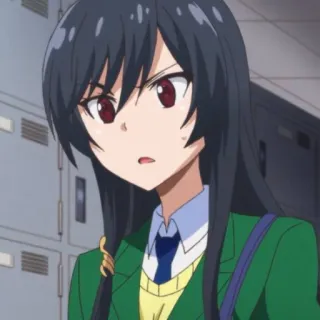 📗 Anime, Meisje, Schooluniform, Leuk, Personage telegram sticker