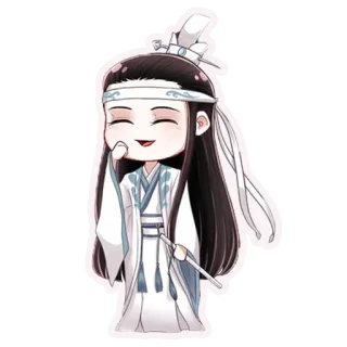 😙 chibi, character, cute, asian, fantasy telegram sticker