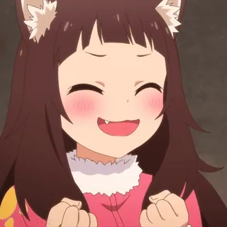 ☺️ Anime, Carino, Ragazza, Sorriso, Felice, Kawaii, Illustrazione telegram sticker