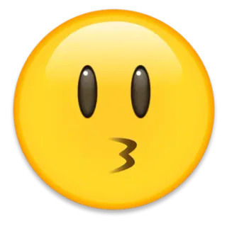 😗 emoji, kiss, face, expression, yellow telegram sticker