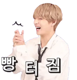🤣 빵 터짐 coreano, emoji, che ride, espressione, testo telegram sticker