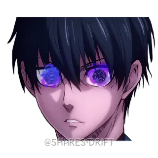 😡 @SHARES_DRIFT Anime, Manga, Blue Lock, Shares Drift, Personnage whatsapp sticker