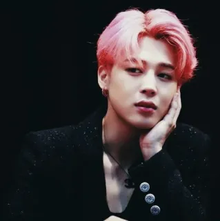 🕊 Jimin Jimin, BTS, K-Pop, cantante, pelo rosa, celebridad, coreano whatsapp sticker