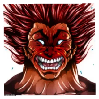 😡 Yujiro Hanma Baki Anime, Lottatore, Arti marziali, Demone, Forte, Muscoloso, Uomo telegram sticker