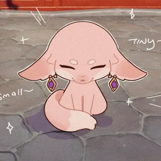 🍡 Small~ Tiny~ animal, cartoon, cute, small, adorable, fox telegram sticker
