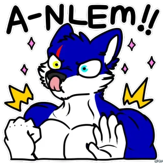 👅 A NLEM!! furry, cartoon, animal, sparkle, cute, animation, pet telegram sticker