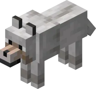 🐺 Minecraft Minecraft, wolf, dog, video game, animal, pixel art telegram sticker