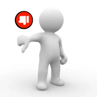 👎 thumbs down, dislike, negative, failure, rejection, disapproval telegram sticker