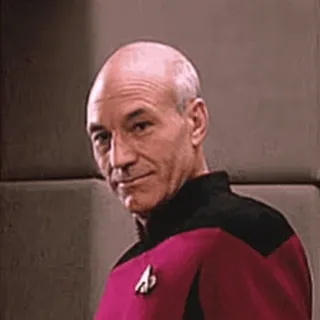 😉 Jean-Luc Picard Star Trek สตาร์เทรค, พิคาร์ด, กัปตัน, ผู้บัญชาการ, วิทยาศาสตร์, นิยายวิทยาศาสตร์ telegram sticker