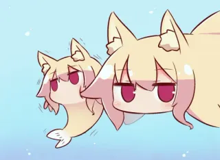 🦊 Anime, Gato, Meme, Desenho animado, Fofo, Engraçado telegram sticker