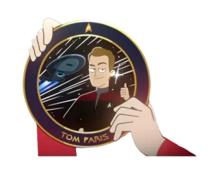 👍 Tom Paris Star Trek TOM PARIS Star Trek, Tom Paris, ficção científica, personagem, espaço, televisão telegram sticker