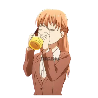🍺 DIGEM 애니메이션, 음주, 만화, 여자, 주스 telegram sticker