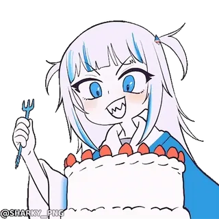 😋 Gawr Gura Hololive whatsapp sticker