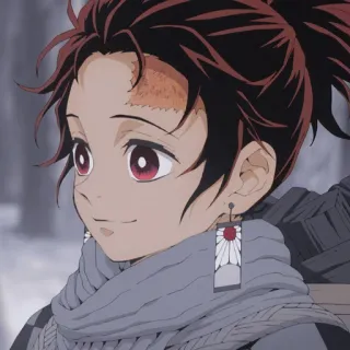 🙂 Tanjiro Kamado Demon Slayer anime, demon slayer, tanjiro, kamado, cartoon, manga whatsapp sticker