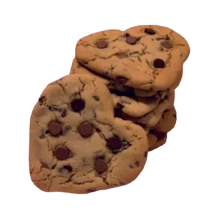 🍪 cookie, chocolate chip, dessert, food, sweet telegram sticker