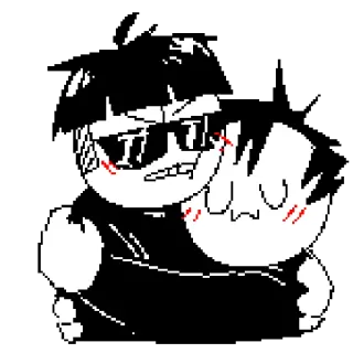 🤪 pegatina, mono, dibujos animados, abrazo, amor, gracioso telegram sticker