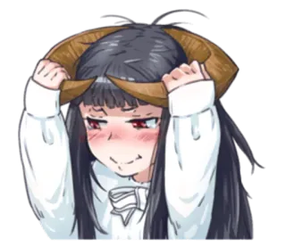 😳 Anime, Mädchen, Hörner, Süß, Kawaii telegram sticker