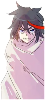 😢 Ryuko Matoi Kill la Kill anime, płacz, smutny, postać, Ryuko, Matoi telegram sticker