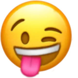 🤪 Emoji, Gesicht, Zwinkern, Zunge, Fröhlich, Lächeln, Lustig telegram sticker