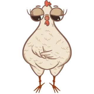☺️ frango, animal, fofo, desenho animado, engraçado telegram sticker