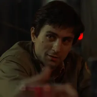 ➰ Travis Bickle Taxi Driver Taxichauffeur, Robert De Niro, Film, Klassieker, Film, Jaren 70, Personage, Travis Bickle whatsapp sticker