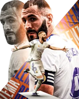 🇫🇷 Karim Benzema bóng đá, cầu thủ bóng đá, vận động viên, Real Madrid, Benzema telegram sticker