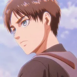 🥰 Eren Yeager Attack on Titan Anime, Manga, Eren Jaeger, L'Attacco dei Giganti, Personaggio, Animato, Illustrazione telegram sticker