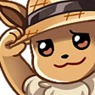 🤠 Eevee Eevee, Pokémon, animal, dibujos animados telegram sticker