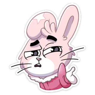🔫 thỏ, hoạt hình, cử chỉ, thái độ, biểu cảm, nhân vật telegram sticker