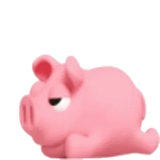 😮💨 돼지, 분홍색, 동물, 만화 whatsapp sticker