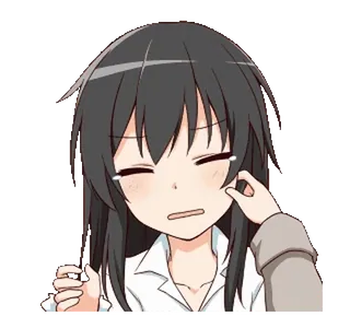 🥰 anime, płacz, smutny, emocjonalny, dziewczyna, łzy telegram sticker