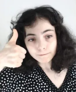 ❤ Daumen hoch, Positiv, Zustimmung, Okay, Frau, Selfie telegram sticker