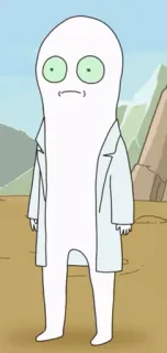 😐 Mr. Poopybutthole Rick and Morty Cartoon character, animated series, science fiction, adult animation, comedy telegram sticker