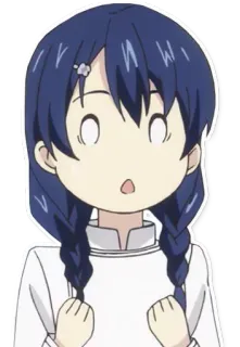 😮 anime, cartoon, character, girl, surprised telegram sticker