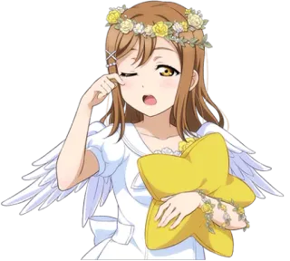 😴 garota anime, anjo, fofo, personagem, desenho animado, ilustração whatsapp sticker